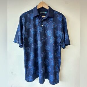 Roundtree & Yorke Leaf Print Polo Shirt